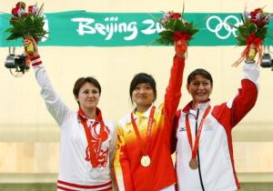 Women's 10m air pistol medallists