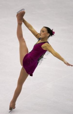 Joanne Carter competes for figure Skating