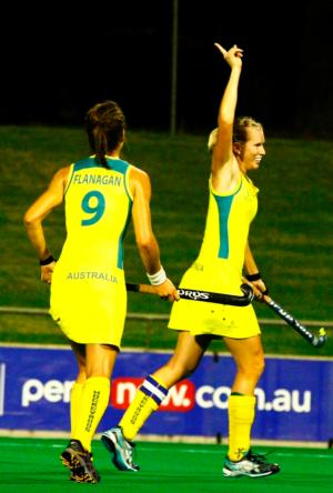 Jodie Celebrates her Perth Goal