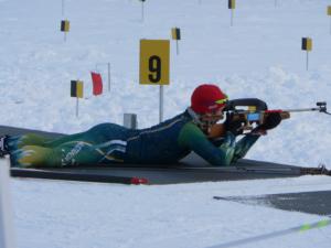 Lachlan Porter in the prone position