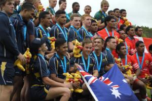 Rugby teams celebrate glory