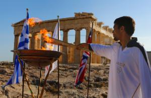 Olympics Light Up The Acropolis