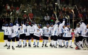 Finland celebrate their win