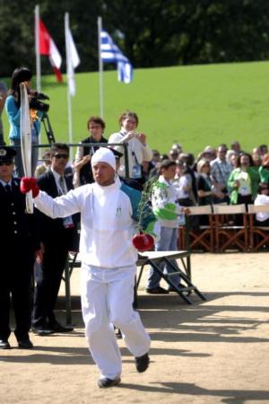 Vassilis Dimitriadis with the torch