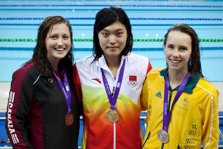 100m Freestyle Medalists