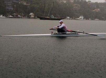 Rowing in the rain
