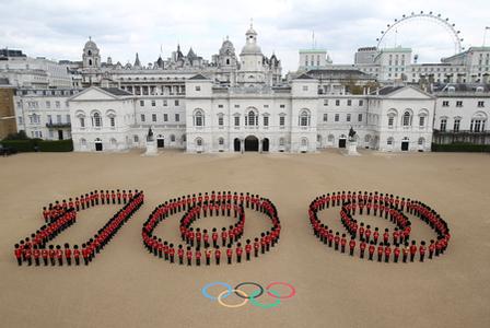 Horse Guards Parade for 100 days to go