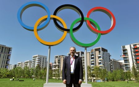 IOC President Jacques Rogge Visits 2012 Olympic Village