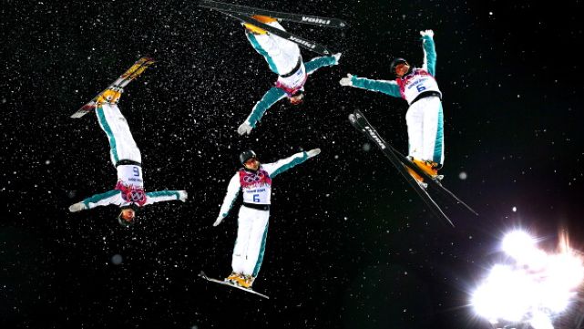 Man of the moment Morris celebrates in Sochi