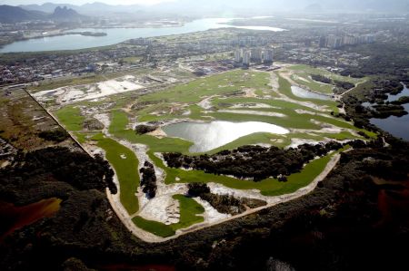Overhead view of the Rio Olympic Golf Course July 2015