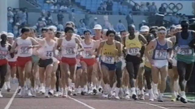 Aussies compete in the Marathon at Seoul 1988