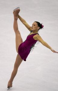 Joanne Carter competes for figure Skating