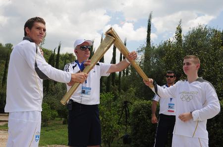 First Exchange of the Olympic Flame