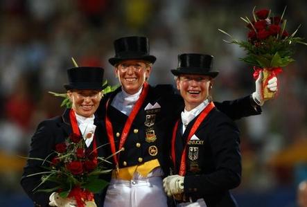 Germany's Dressage Team gold medallists