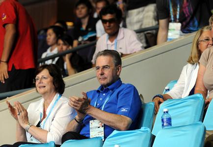 IOC President Looks On