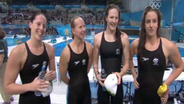 Women's 100m Freestyle Relay Team - Interview London 2012