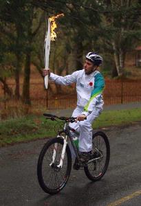 Dan Scott with the Torch