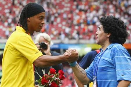 Maradona and Ronaldinho