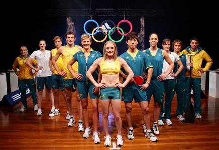 Athletes Model the Australian Olympic Team Uniform for London 2012