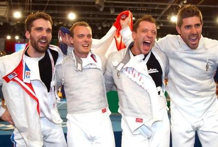 Sabre fencing gold team from France