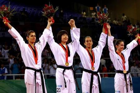 Women 57kg medallists