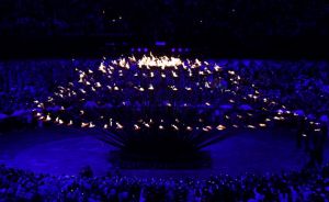 London Olympic Cauldron lit