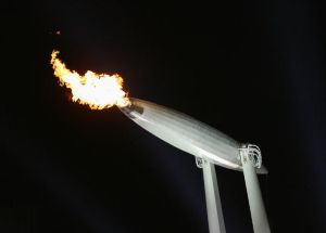 Athens 2004- Olympic Cauldron raised