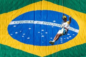 Olympic Torch Arrives in Brasilia