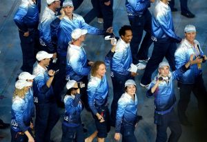 Australia parades during the 2008 Opening Ceremony