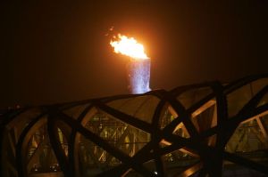 Beijing 2008- Olympic Cauldron kindled