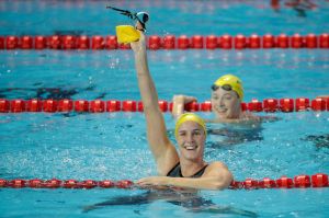 Bronte Campbell wins the gold medal in the Women's 50m Freestyle Final