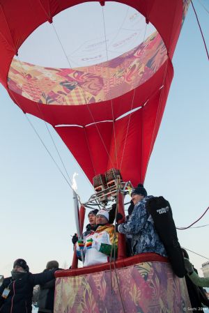 Torch in a hot air balloon