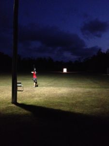 Sutton training at night