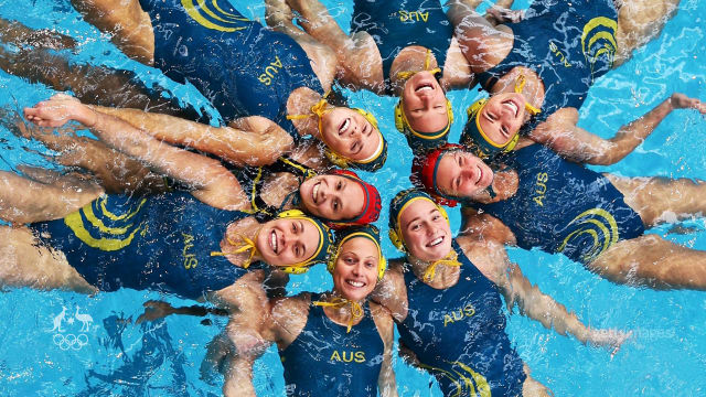 Women's water polo team inspired by Sydney 2000 gold. 