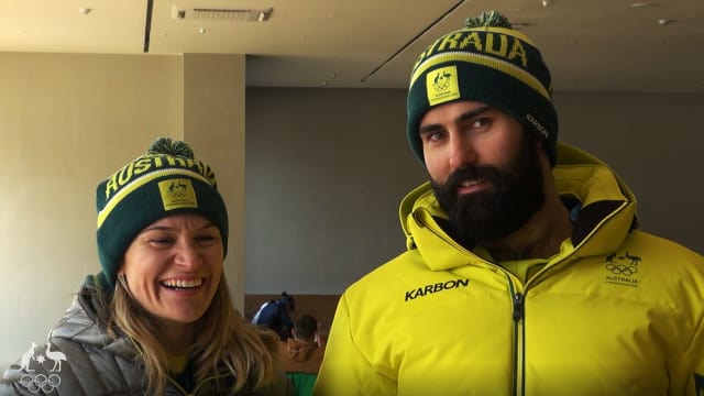 Kennedy-Sim and Anton arrive in PyeongChang
