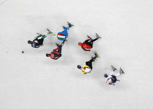 Andy Jung in action in the men's 1500m short track