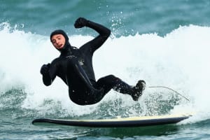 James Matheson surfing at PyeongChang 2018