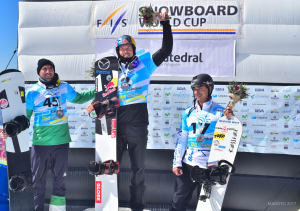 Alex Pullin won gold at the first Snowboard Cross Cerro Catedral World Cup