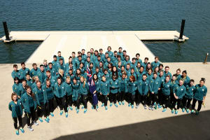 Family and friends farewell the YOG Team at the Team Reception